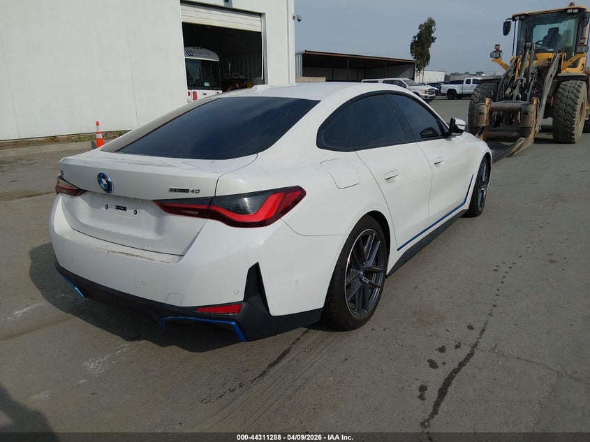 Vin: wby73aw04rfs36100, lot: 44807668, bmw i4 gran coupe edrive40 20244