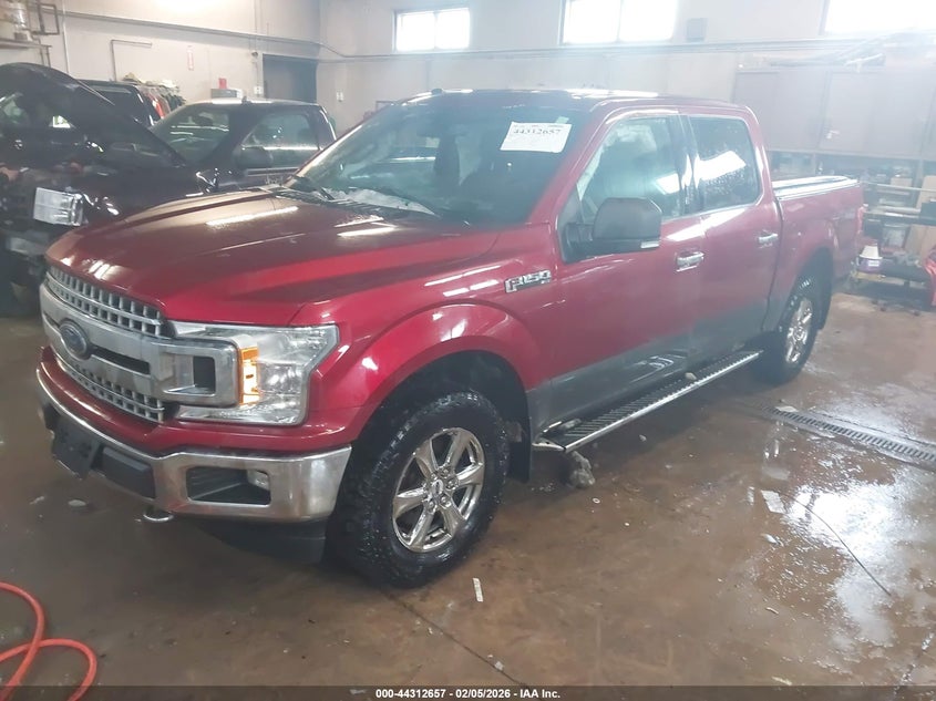 2018 Ford F-150 3.5 Xlt Red Lot 111044312657 Vin 1FTEW1EG3JFB97289
