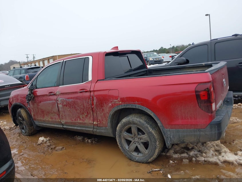 2022 Honda Ridgeline 3.5 Rtl Red Lot 111044313471 Vin 5FPYK3F52NB038668