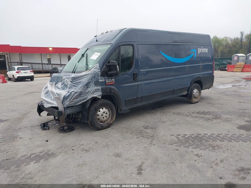 Vin: 3c6urvjg5le136319, lot: 44810463, ram promaster 3500 cargo van high roof 159 wb ext 20202
