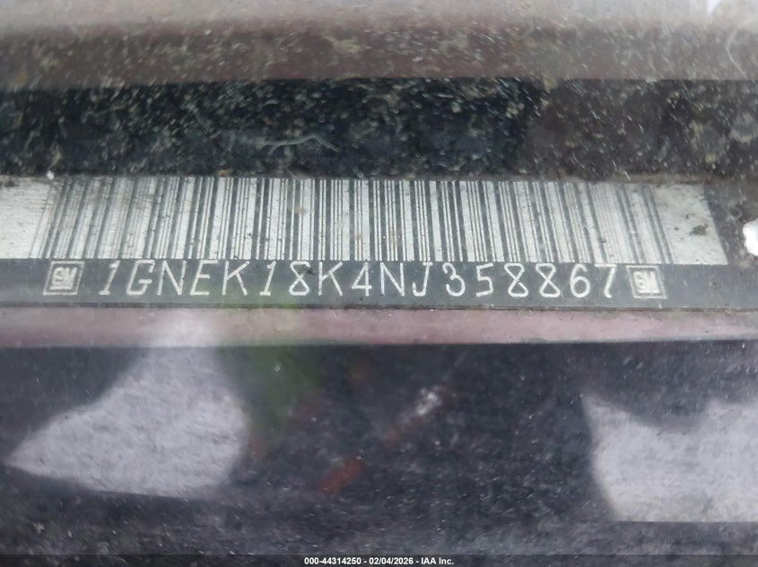 1992 Chevrolet Blazer K1500 VIN: 1GNEK18K4NJ358867 Lot: 44314250