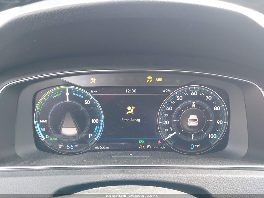 2019 Volkswagen E-Golf Sel Premium VIN: WVWPR7AU2KW910277 Lot: 44315528