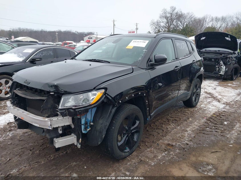 2019 Jeep Compass 2.4 Altitude 4X4 black Lot 111044315726 Vin 3C4NJDBB2KT682667