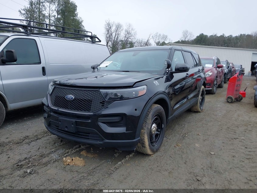 2022 Ford 3.3 Police Interceptor Utility black Lot 111044315875 Vin 1FM5K8ABXNGB76871