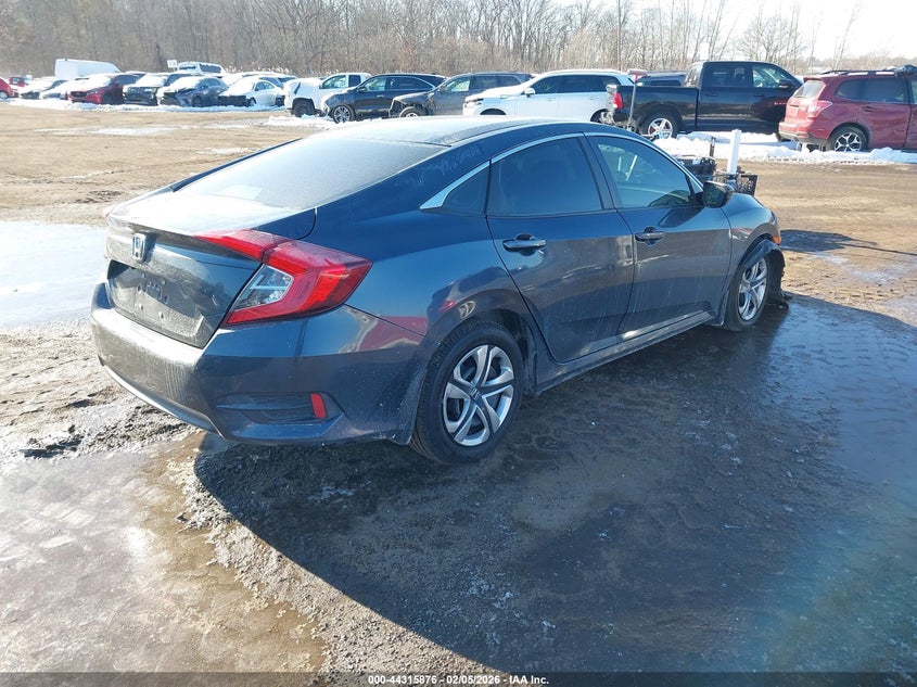 2016 Honda Civic 2.0 Lx Grey Lot 111044315876 Vin 19XFC2F59GE047934