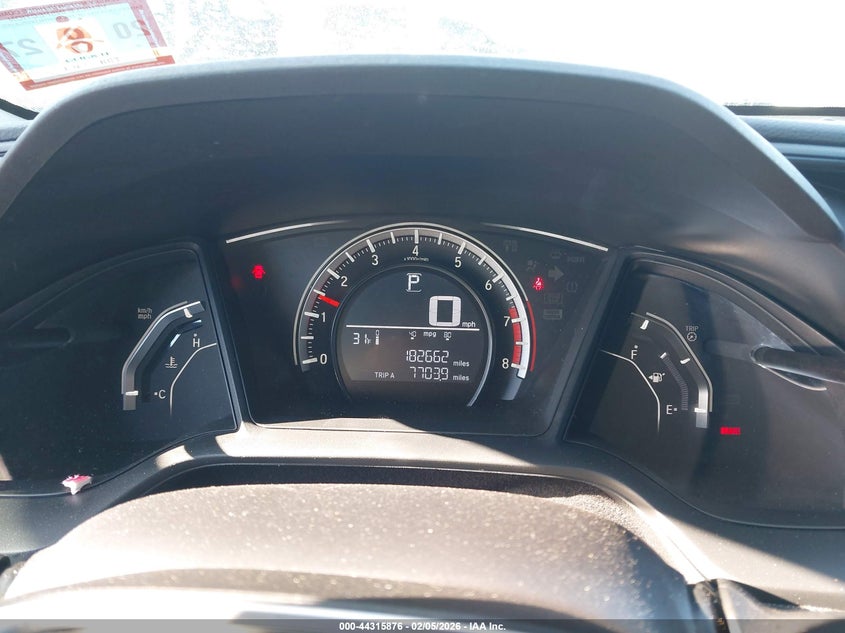 2016 Honda Civic 2.0 Lx Grey Lot 111044315876 Vin 19XFC2F59GE047934