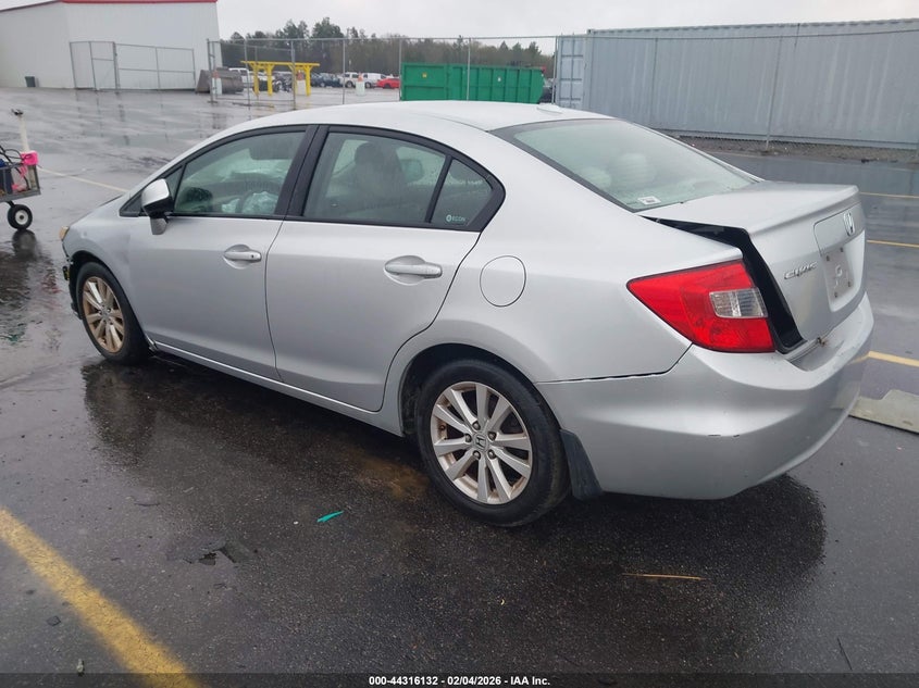 2012 Honda Civic 1.8 Ex silver Lot 111044316132 Vin 2HGFB2F88CH546902