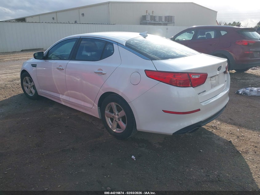 Vin: knagm4a76f5630636, lot: 44813079, kia optima lx 20153