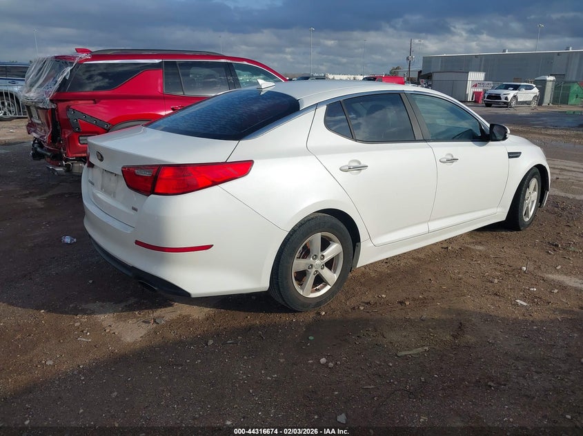 Vin: knagm4a76f5630636, lot: 44813079, kia optima lx 20154