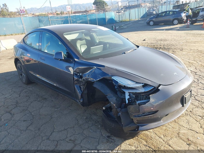 2022 Tesla Model 3 Rear-Wheel Drive grey Lot 111044316750 Vin 5YJ3E1EA3NF298820