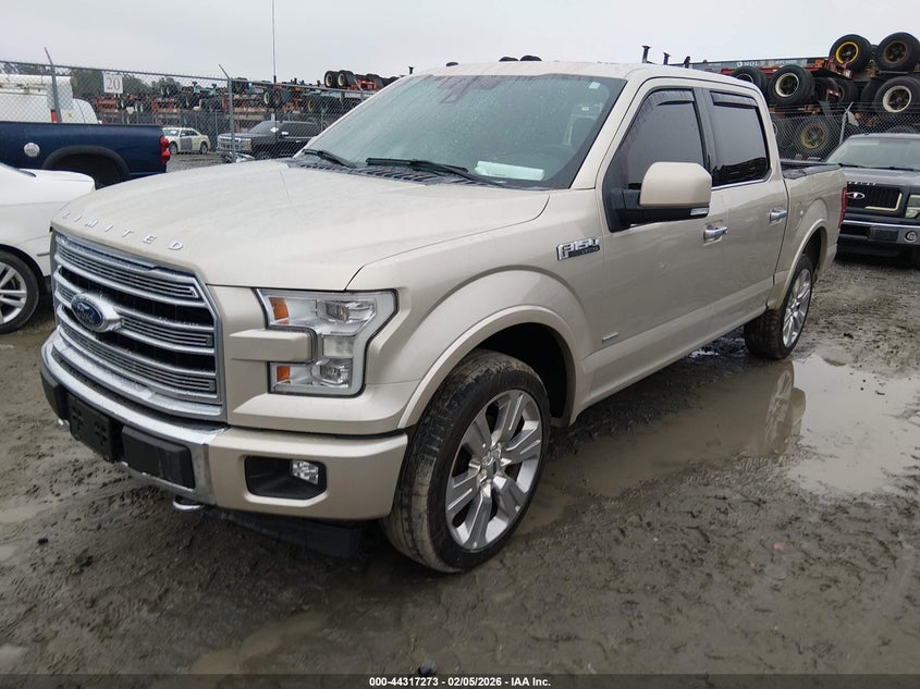 2017 Ford F-150 3.5 Limited cream Lot 111044317273 Vin 1FTEW1EG0HFC76655
