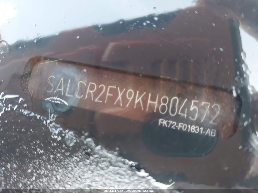 2019 Land Rover Discovery Sport Hse/Landmark Edition VIN: SALCR2FX9KH804572 Lot: 44317372