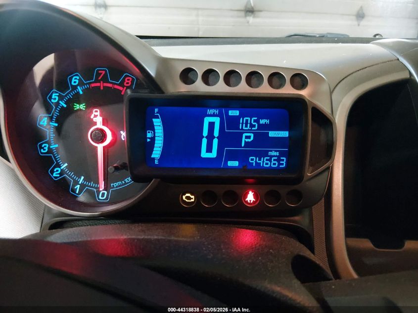 2012 Chevrolet Sonic 2Lt VIN: 1G1JC6SH3C4125436 Lot: 44318838