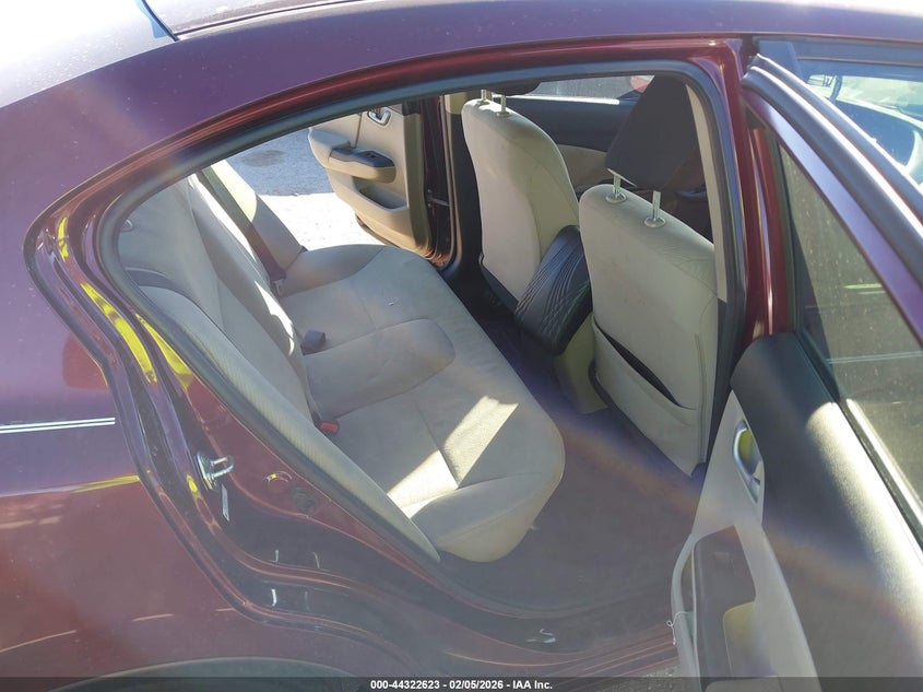 2013 Honda Civic 1.8 Lx Brown Lot 111044322623 Vin 2HGFB2F50DH595826