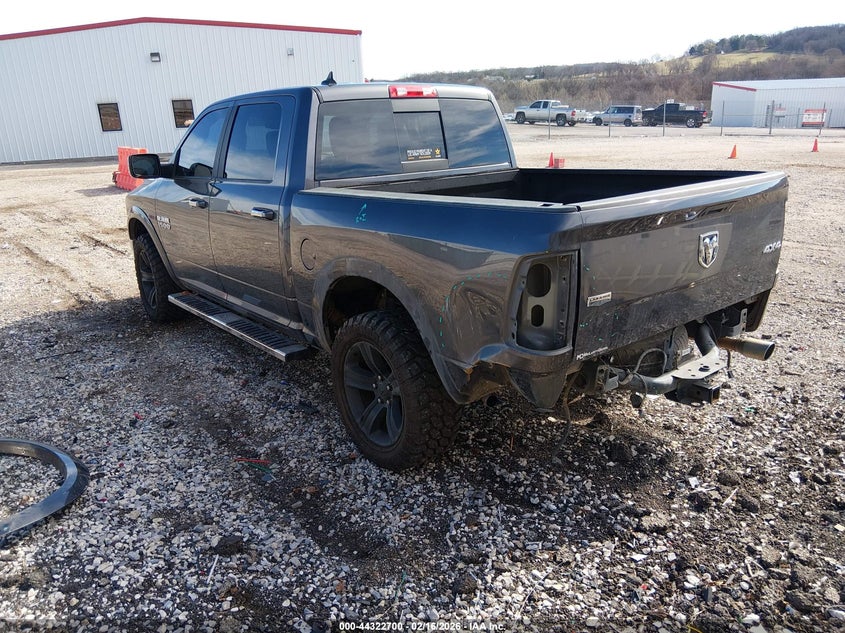 Vin: 1c6rr7nm2js257594, lot: 44819129, ram 1500 laramie  4x4 5'7 box 20183