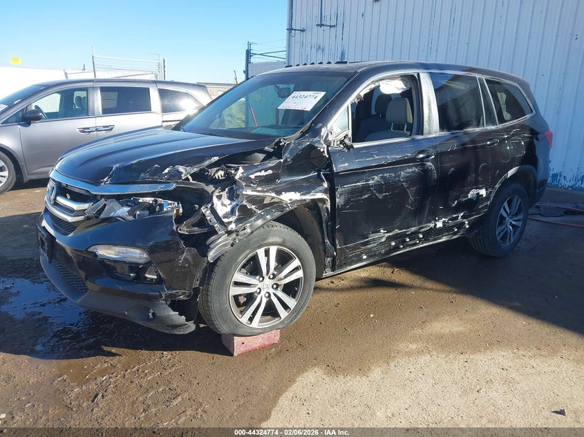 Vin: 5fnyf6h75gb091249, lot: 44821203, honda pilot ex-l 20162