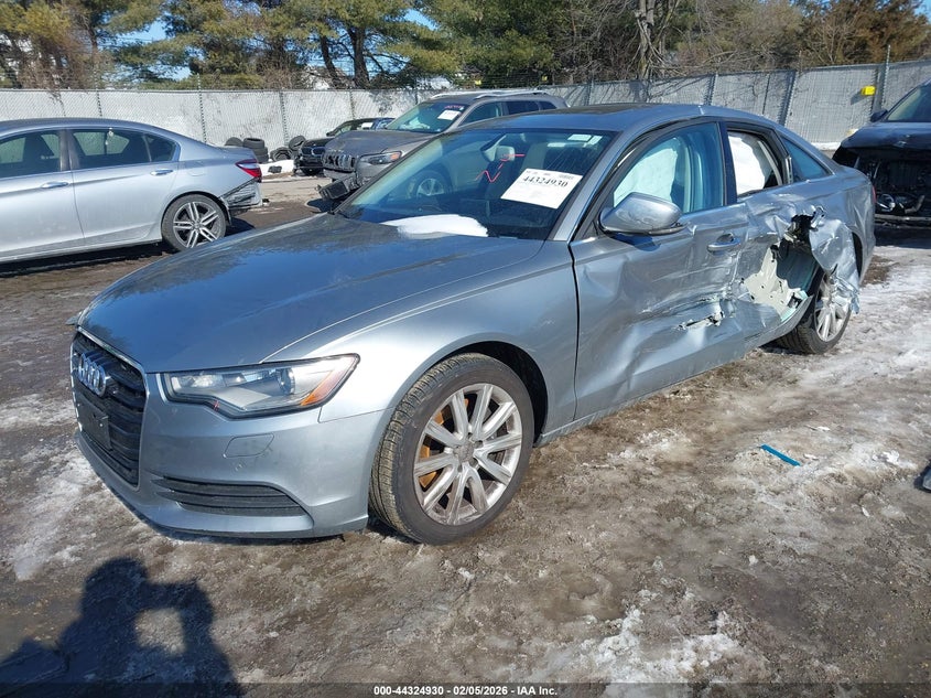 2014 Audi A6 2.0 2.0T Premium grey Lot 111044324930 Vin WAUGFAFC2EN113511