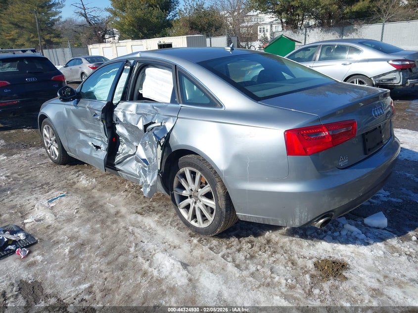 2014 Audi A6 2.0 2.0T Premium grey Lot 111044324930 Vin WAUGFAFC2EN113511