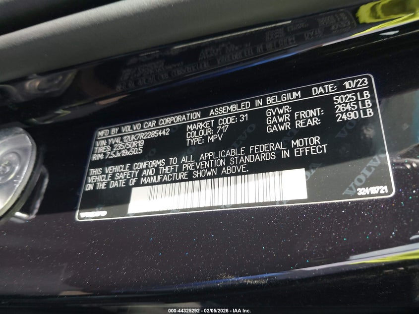 VIN YV4L12UK7R2285442 2024 VOLVO XC40 B5 CORE BRIGHT THEME/B5 CORE DARK THEME