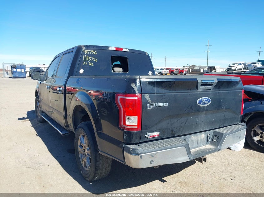 2016 Ford F-150 3.5 Xlt black Lot 111044325996 Vin 1FTEW1EG7GFA85474