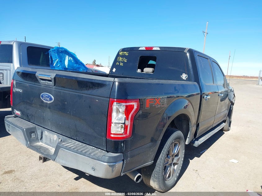 2016 Ford F-150 3.5 Xlt black Lot 111044325996 Vin 1FTEW1EG7GFA85474