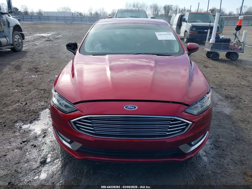 2017 Ford Fusion 2.5 Se red Lot 111044326392 Vin 3FA6P0H75HR411032