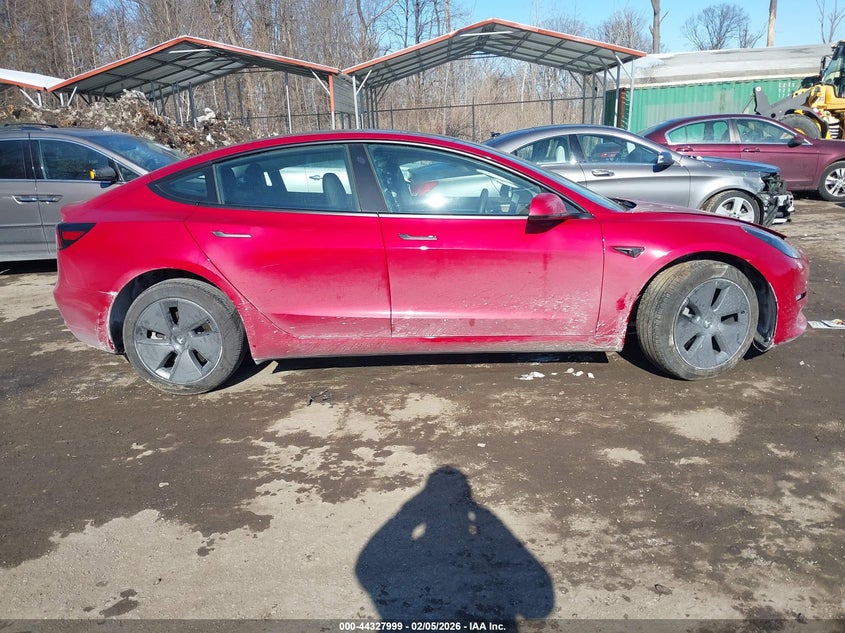 2023 Tesla Model 3 Rear-Wheel Drive red Lot 111044327999 Vin 5YJ3E1EA5PF643672