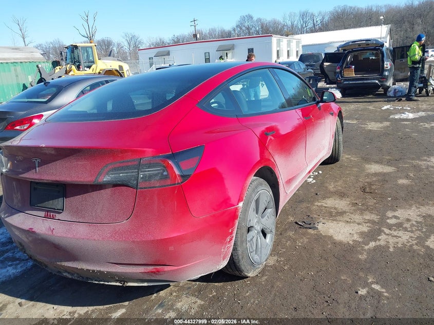 2023 Tesla Model 3 Rear-Wheel Drive red Lot 111044327999 Vin 5YJ3E1EA5PF643672