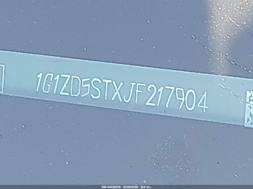 2018 Chevrolet Malibu Lt VIN: 1G1ZD5STXJF217904 Lot: 44328239