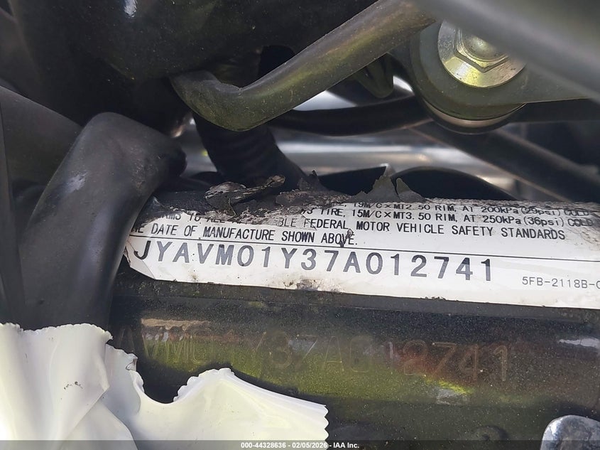 2007 Yamaha Xvs650 VIN: JYAVM01Y37A012741 Lot: 44328636