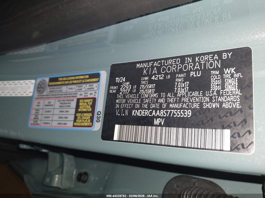 2025 Kia Seltos Ex VIN: KNDERCAA8S7755539 Lot: 44328782