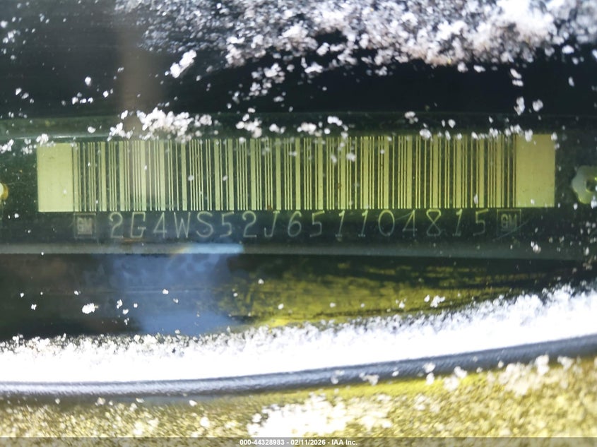 2005 Buick Century VIN: 2G4WS52J651104815 Lot: 44328983