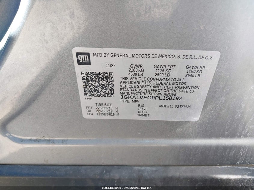 VIN 3GKALVEG0PL158192 2023 GMC TERRAIN AWD SLT