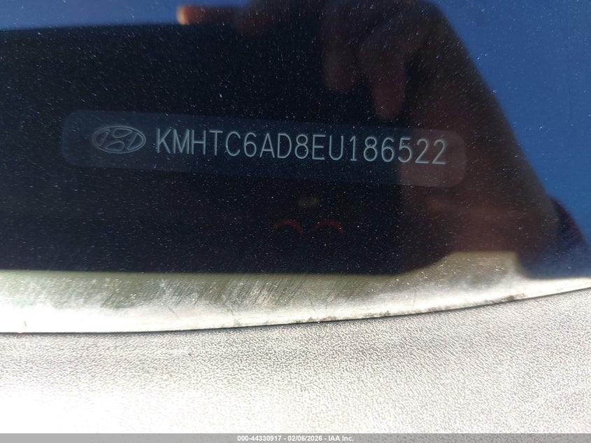 2014 Hyundai Veloster Base W/Black VIN: KMHTC6AD8EU186522 Lot: 44330917