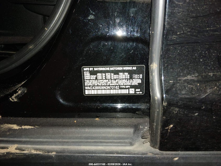 2022 Mini Countryman Cooper VIN: WMZ43BR06N3N70162 Lot: 44331168