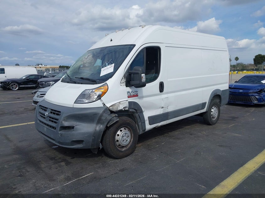 Vin: 3c6trvbg4je101567, lot: 44827678, ram promaster 1500 high roof 136 wb 20182