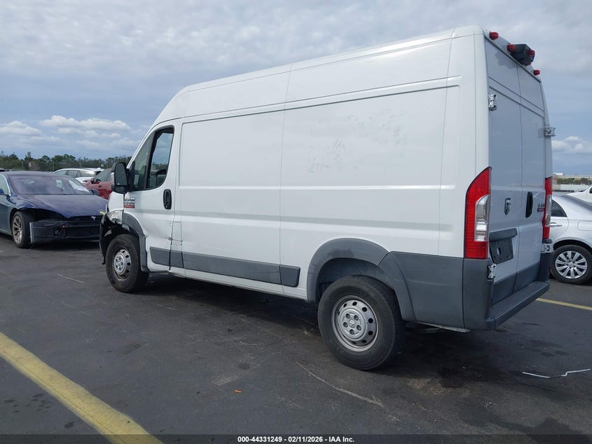 Vin: 3c6trvbg4je101567, lot: 44827678, ram promaster 1500 high roof 136 wb 20183