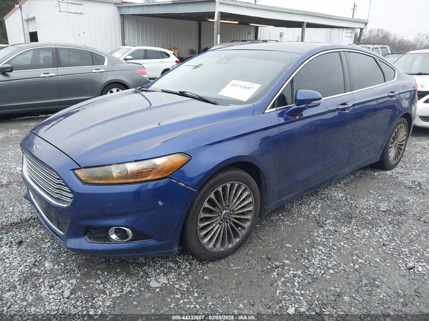 2013 Ford Fusion 2.0 Titanium blue Lot 111044332607 Vin 3FA6P0K9XDR336588