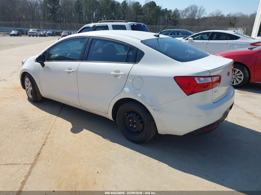 Vin: knadn4a37e6343182, lot: 44829078, kia rio ex 20143