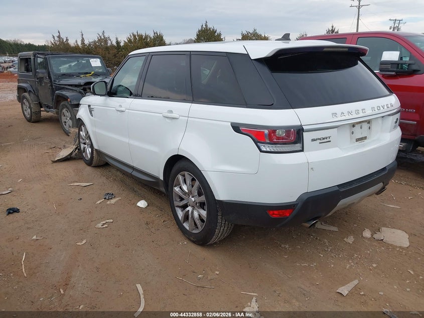 Vin: salwr2vf4fa522036, lot: 44829299, land rover range rover sport 3.0l v6 supercharged hse 20153