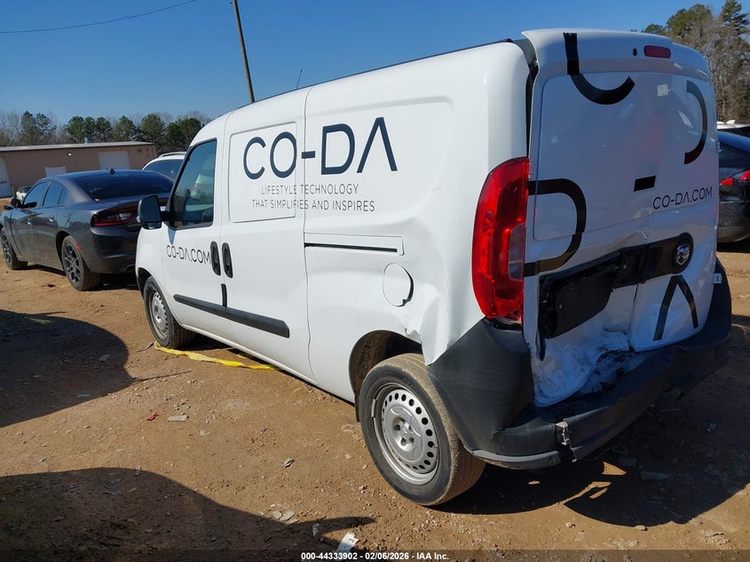 Vin: zfbhrfab7l6s33874, lot: 44830343, ram promaster city tradesman 20203