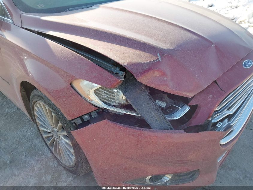 2014 Ford Fusion Hybrid Titanium VIN: 3FA6P0RU5ER340527 Lot: 44334046