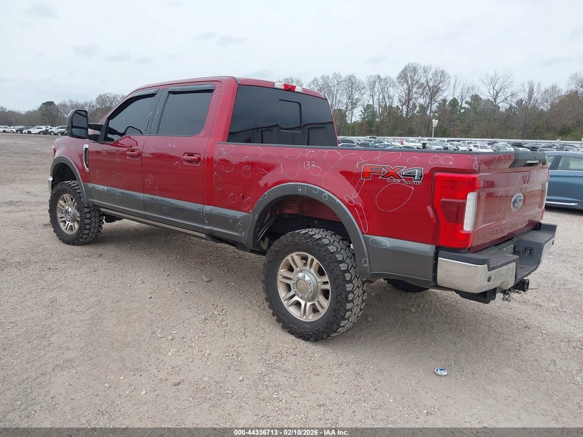 Vin: 1ft7w2bt1kec30085, lot: 44833154, ford f-250 lariat 20193