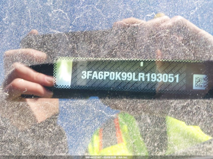 2020 Ford Fusion Titanium VIN: 3FA6P0K99LR193051 Lot: 44337407