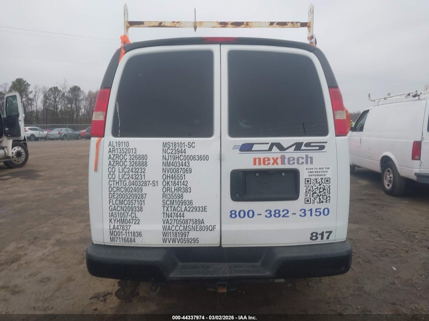 2016 Chevrolet Express 2500 Work Van VIN: 1GCWGAFF8G1276809 Lot: 44337974