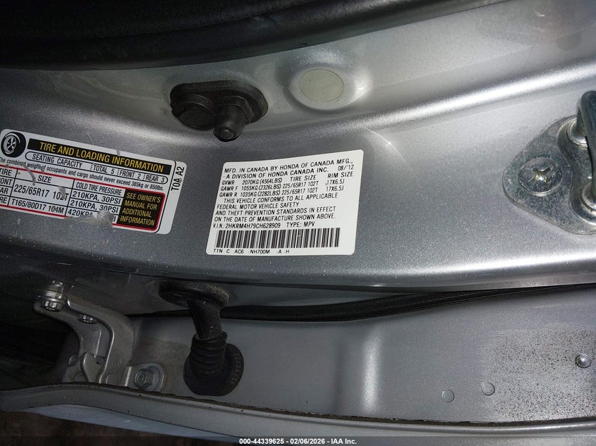 2012 Honda Cr-v 2.4 Cr-V Ex-L silver Lot 111044339625 Vin 2HKRM4H79CH628909
