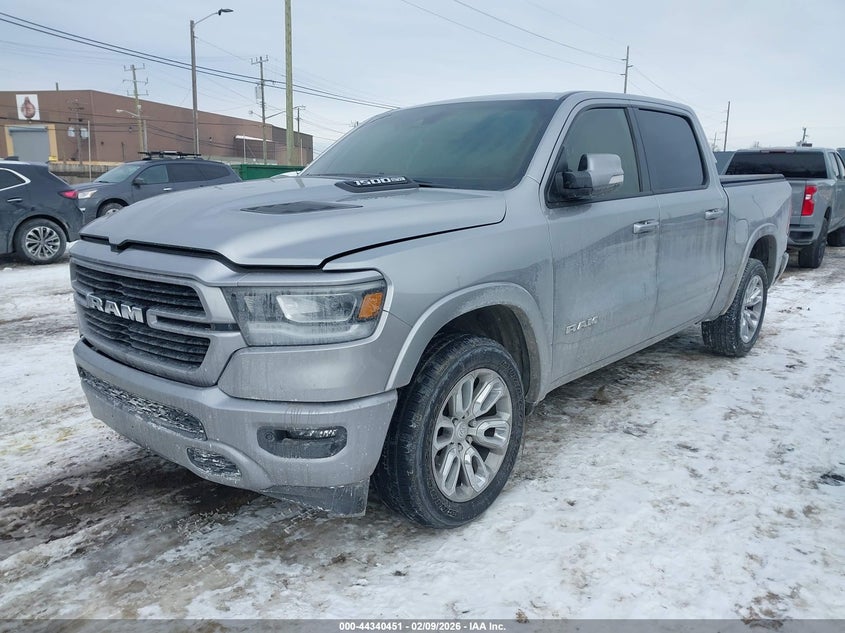 Vin: 1c6srfjt9nn314709, lot: 44836892, ram 1500 laramie  4x4 5'7 box 20222