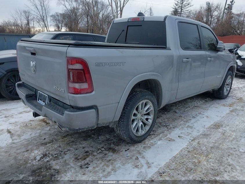 Vin: 1c6srfjt9nn314709, lot: 44836892, ram 1500 laramie  4x4 5'7 box 20224