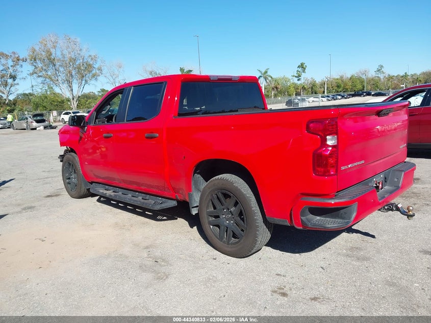 VIN 1GCPABEK1NZ587765 2022 CHEVROLET SILVERADO 1500 2WD  SHORT BED CUSTOM