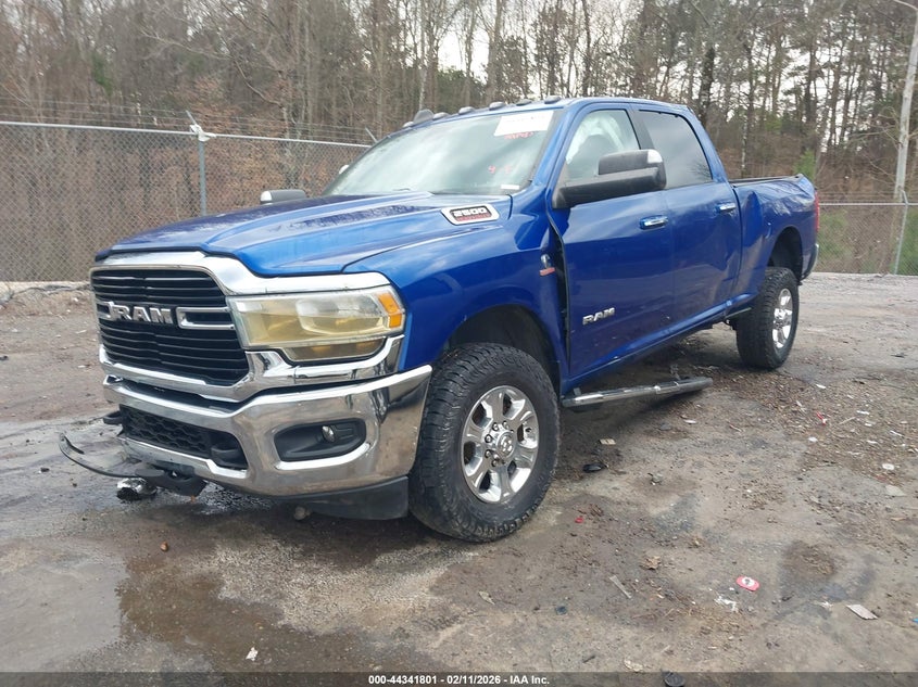 Vin: 3c6ur5dl8kg596781, lot: 44838242, ram 2500 big horn  4x4 6'4 box 20192